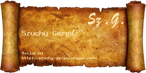 Szuchy Gergő névjegykártya